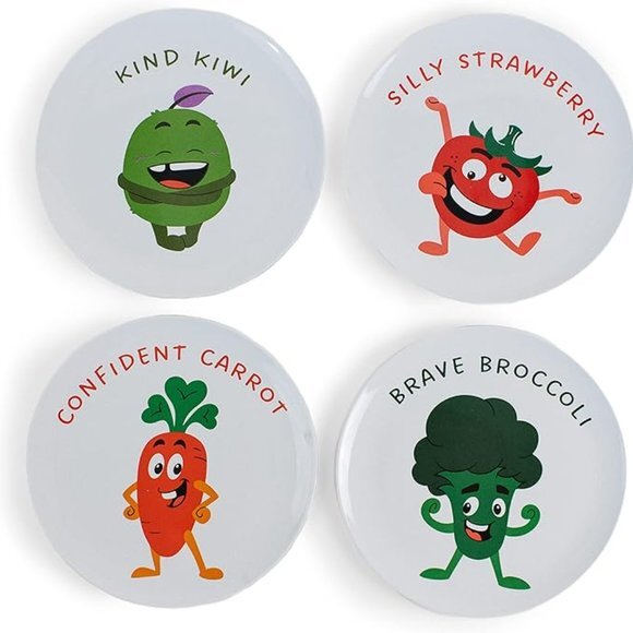 Playful Friends Kid Plates - Kids Healthy Mindset *NEW* - Picture 1 of 5